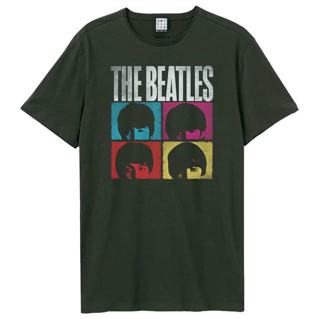 Beatles Hard Days Night Amplified Vintage Charcoal T Shirt