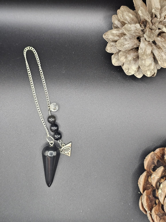 Pendule obsidienne 