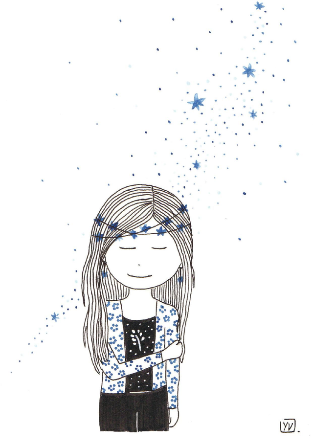 PAPETERIE - cartes "être fleur d'étoiles"