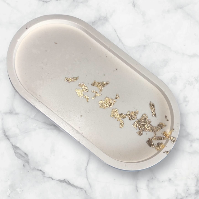 Plateau support bougie ovale