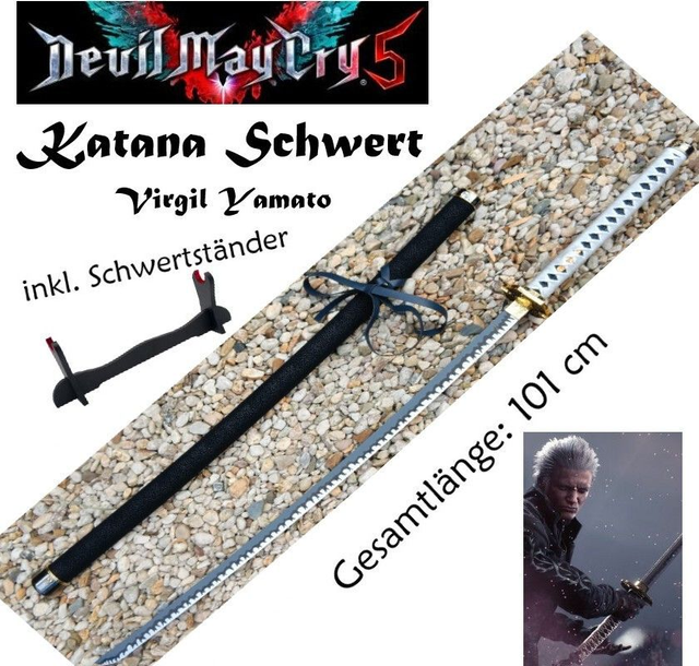 NEU Devil May Cry 5 Vergil Yamato Samurai Katana Schwert 101cm für Cosplay Gamer