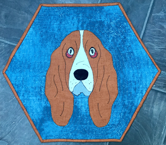 Liquorice the Basset Hound. Appliqué Template set