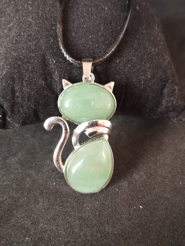 Pendentif Chat en Aventurine