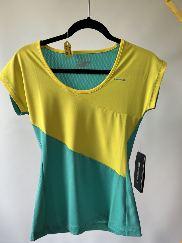 HEAD Swoop Shirt - Yellow and Green - Small