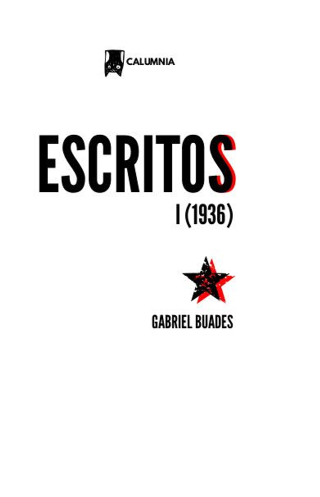Escritos I (1936) - Gabriel Buades