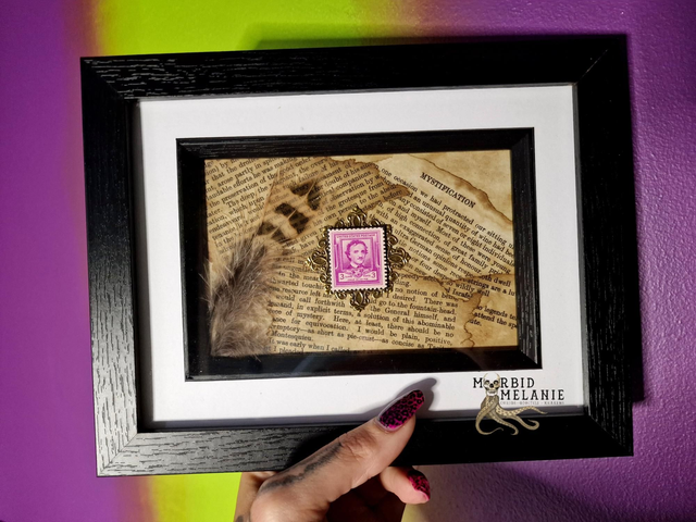 Edgar Allen Poe Stamp Frame 
