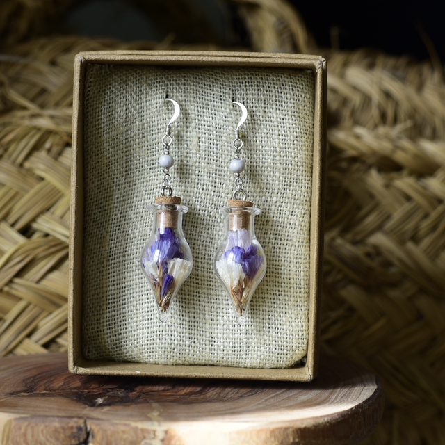 boucles fioles silver statice