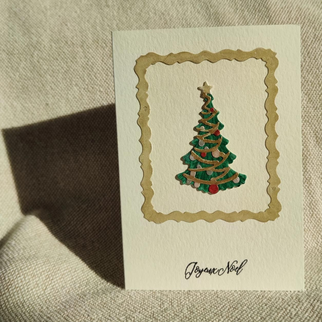 Carte de Noël "Sapin vert "