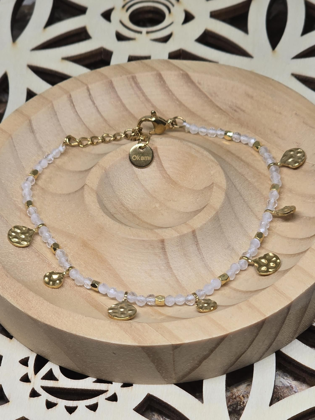 Bracelet Jade blanc 0,2 cm 