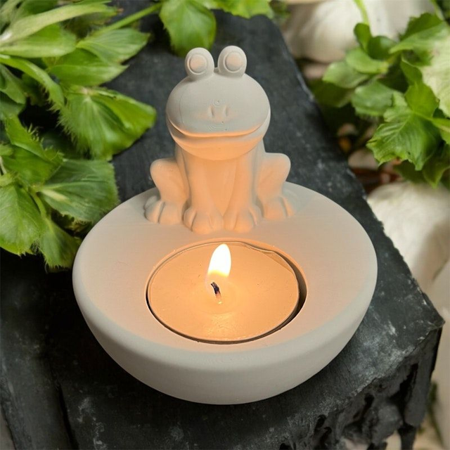 Teelicht Set „Frosch am Wasser See“