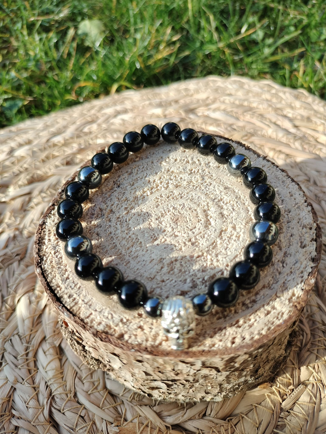Bracelet homme Onyx et Hématite
