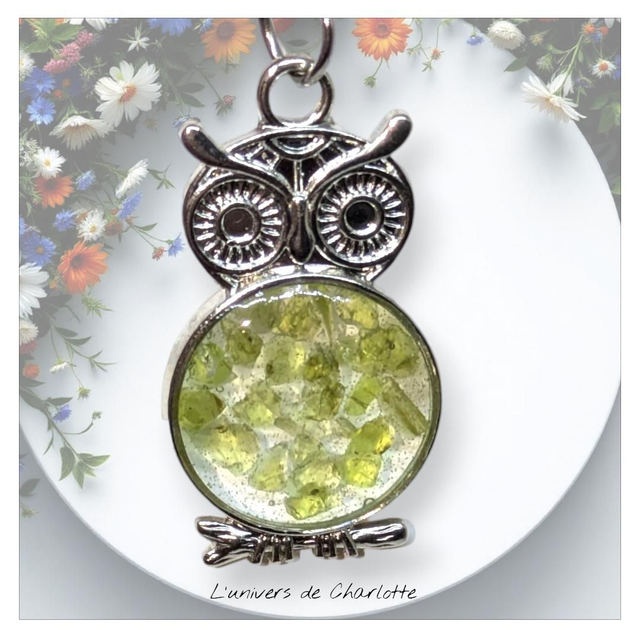 Porte-clés "Péridot" hibou PC-006