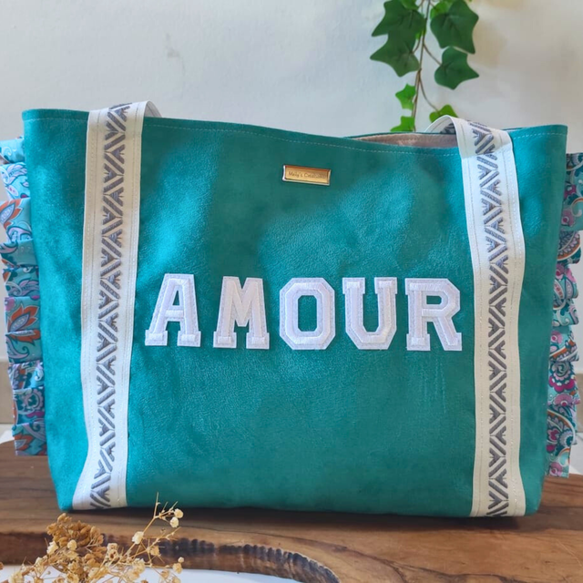 🌸Sac cabas Amour Bleu Clair 🌸 