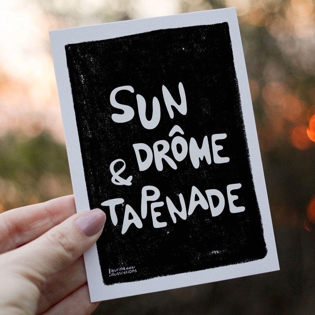 Sun Drôme &amp; tapenade noire - carte postale 