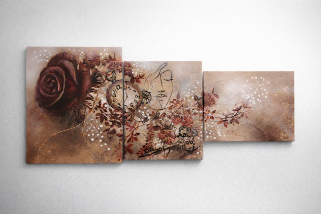 Tableau abstrait romantique