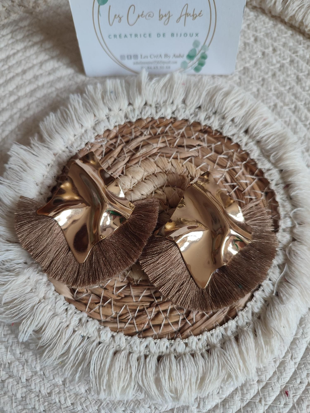 BO Big bohème gold/pompon kaki 0001249