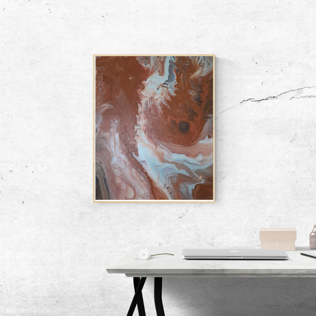 VAGUE DE ROUILLE - Tableau abstrait - 24x30 cm