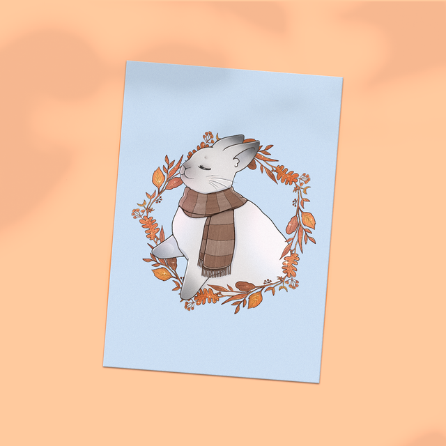 🆕 Carte postale A6 FALLEN LEAVES