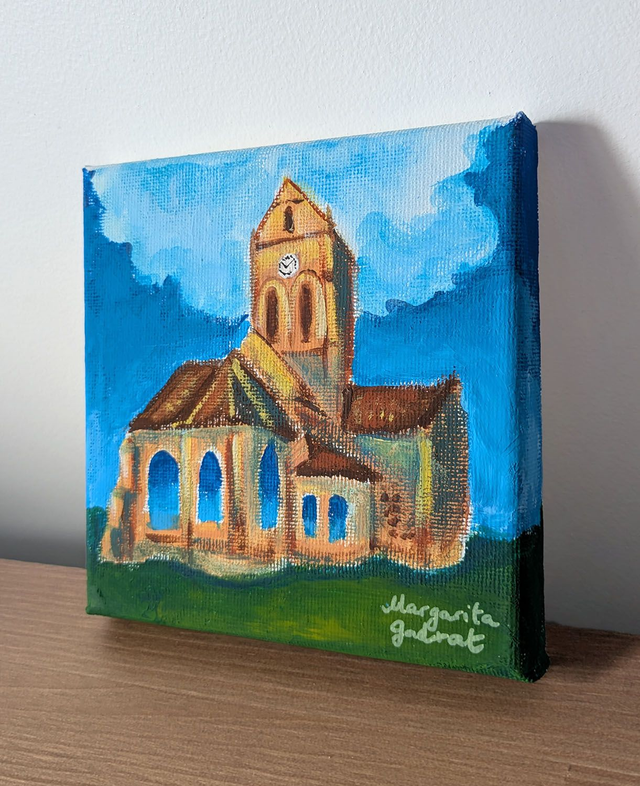 Eglise d'Auvers sur Oise 12 x 12 cm