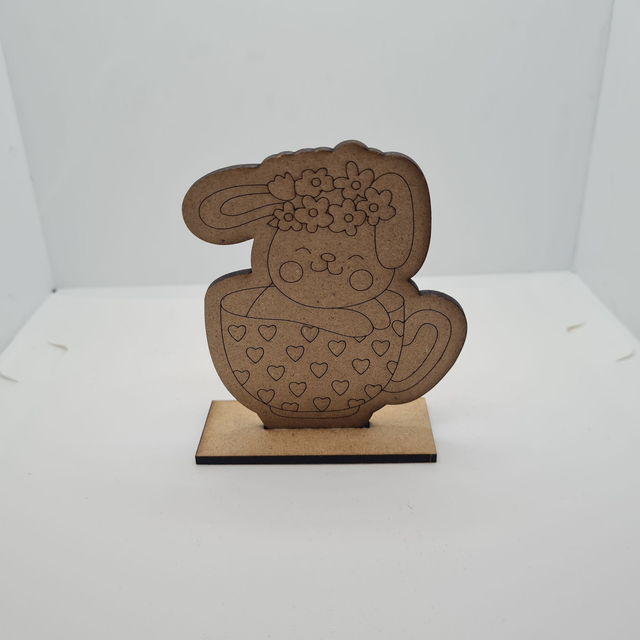 Stand coelho numa caneca