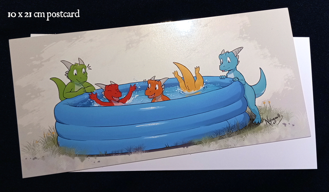 Carte Postale Kobolds à la Piscine
