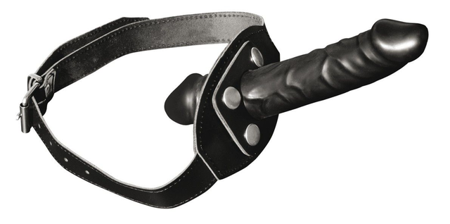 XX-DREAMSTOYS Mund-Knebel mit abnehmbarem Dildo schwarz