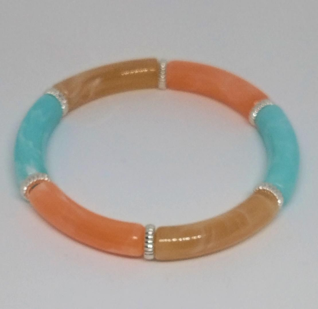 Bracelet perles tubes 1