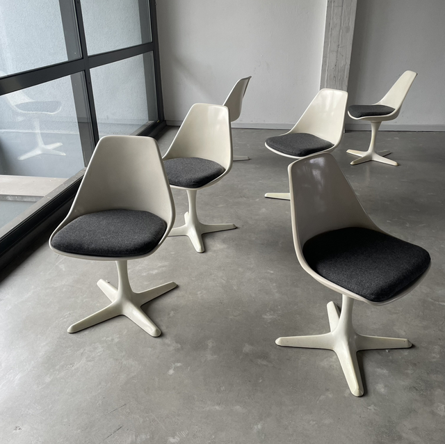 6 Maurice Burke Arkana chairs 