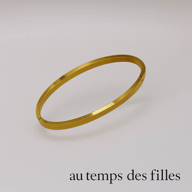 Jonc acier or simple en acier 