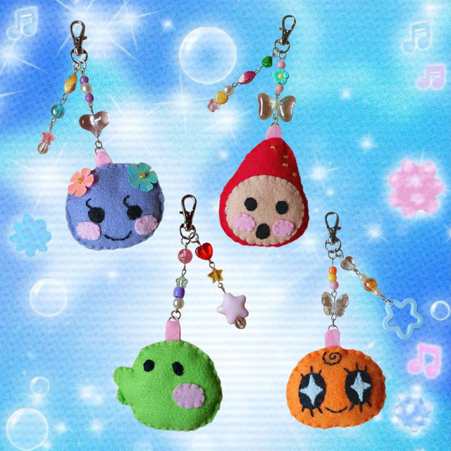 Tamagotchi handmade keychains