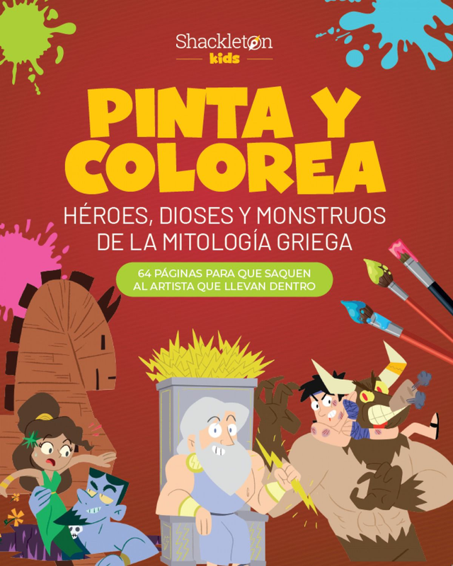 Pinta y colorea: Héroes, dioses y monstruos de la mitología griega