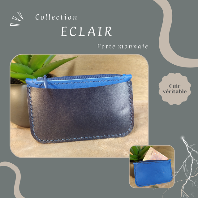 ECLAIR porte monnaie/carte - Bleu &amp; Bleu marine