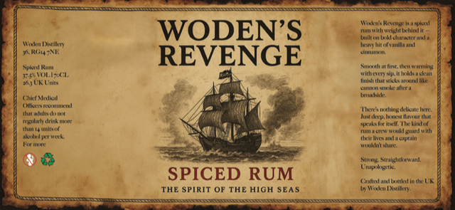 Woden Revenge Spiced Rum 70cl