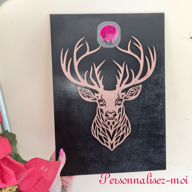 Décoration de porte ou de mur thème chasse cerf- Parfait pour les chasseurs