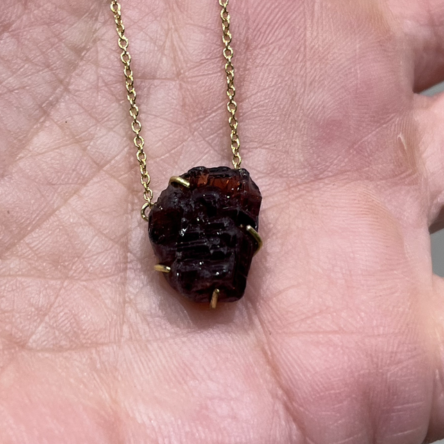 Rough Garnet Pendant