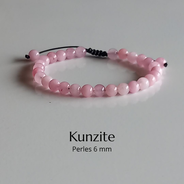 Bracelet ajustable en Kunzite
