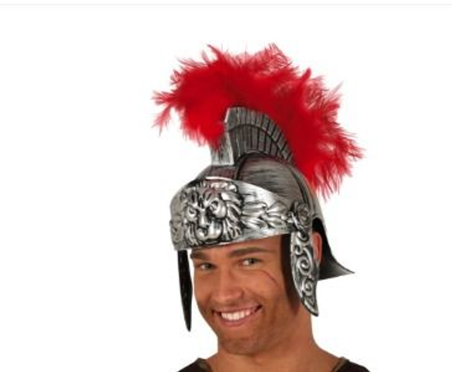 CARNEVALE , CASCO CENTURIONE ROMANO SILVER