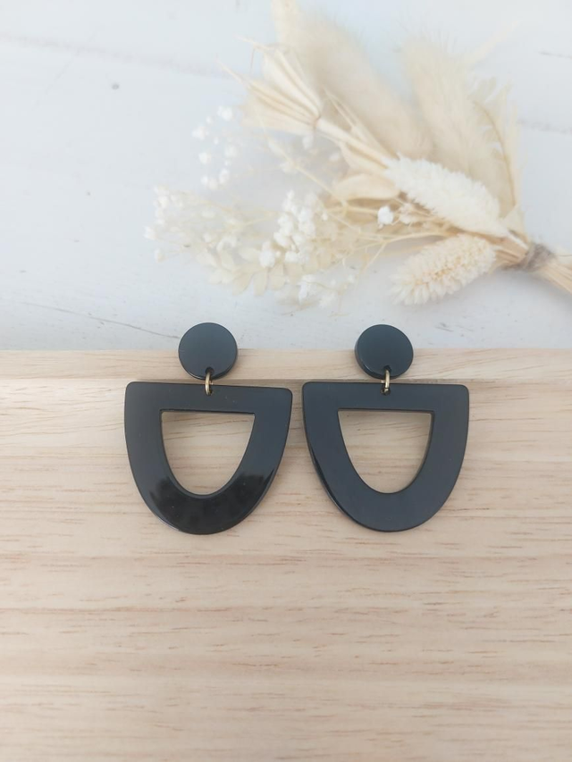 Boucles d'oreilles Elyna (noir)