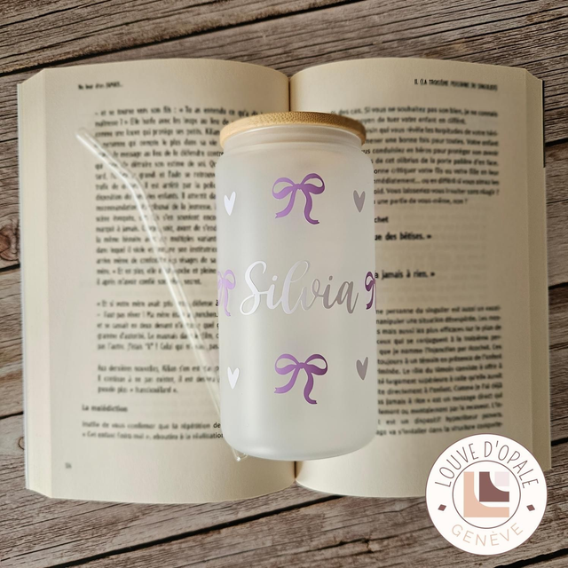 Verre custom - Nœuds (mat)