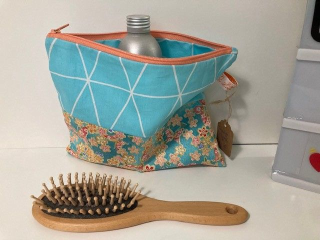 Pochette zippée M en coton