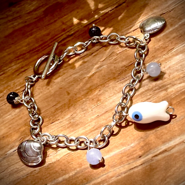 Bracelet Breloque Aigue Marine