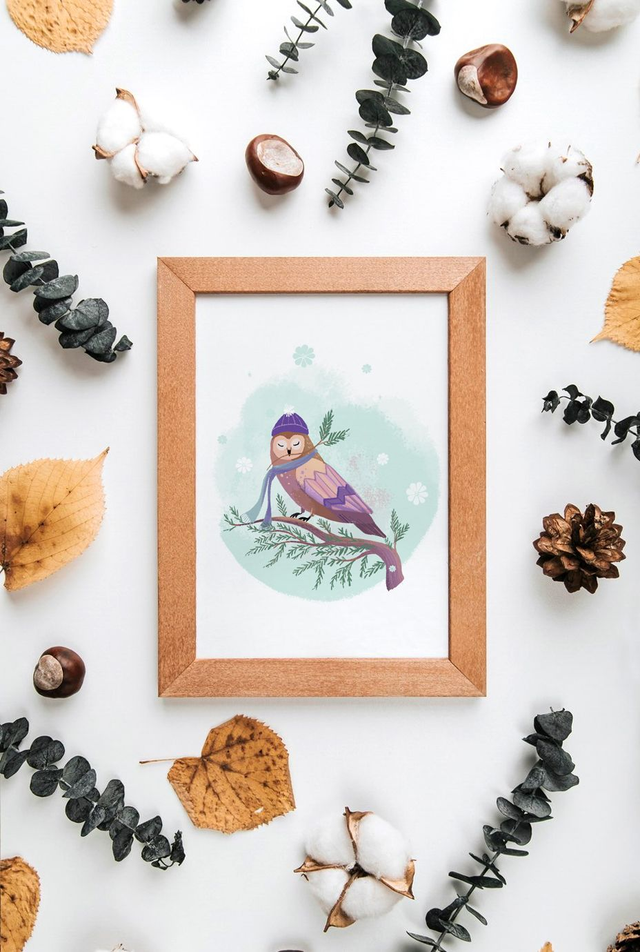 Print Petite Chouette de Noël  