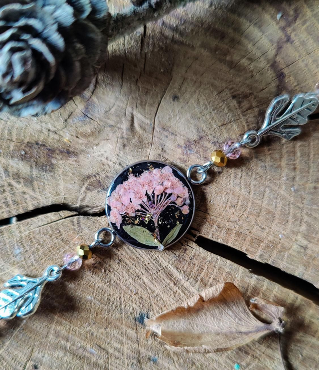 Bracelet femme modulable cabochon fleur arbre de vie