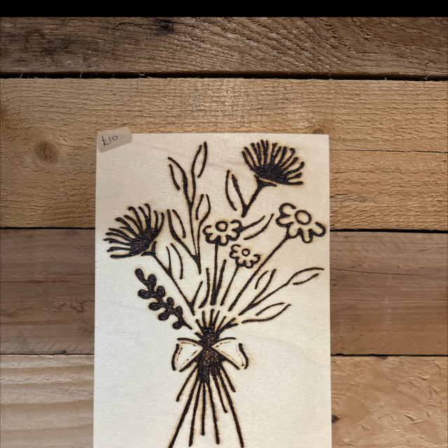 Pyrography Flower Bouquet 