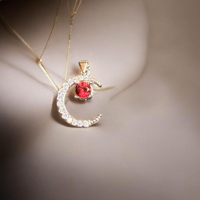 Pendentif argent 925 avec grenat 5,3 mm