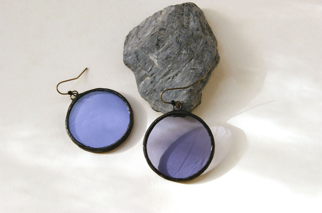 Boucles d'oreilles Unies ● Violet lavande