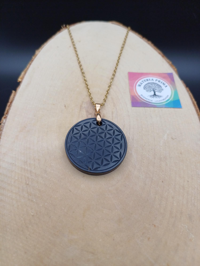 Collier shungite fleur de vie