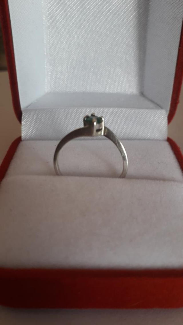 Bague émeraude, argent 925