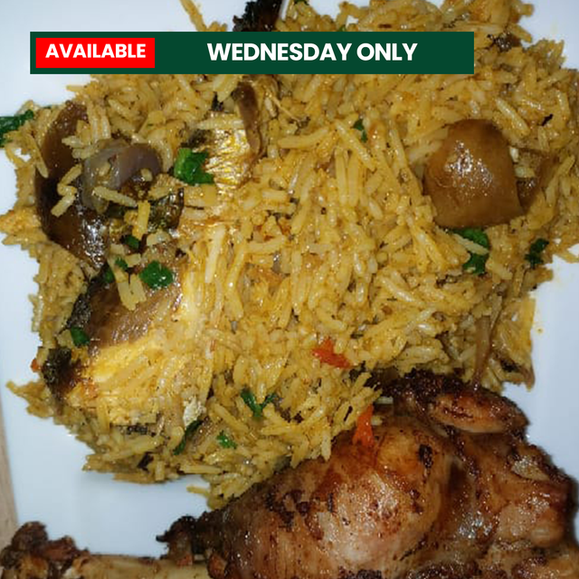 11. Native jollof rice - Available: Wednesday only