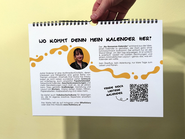 „No-nonsense Kalender“ - wall calendar 2026